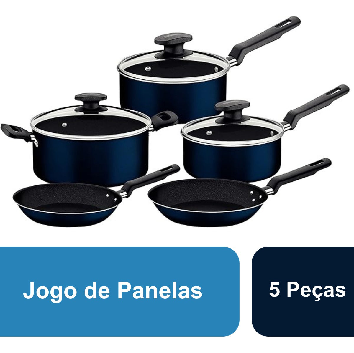 Jogo De Panelas Ravena 5 Peças Tramontina