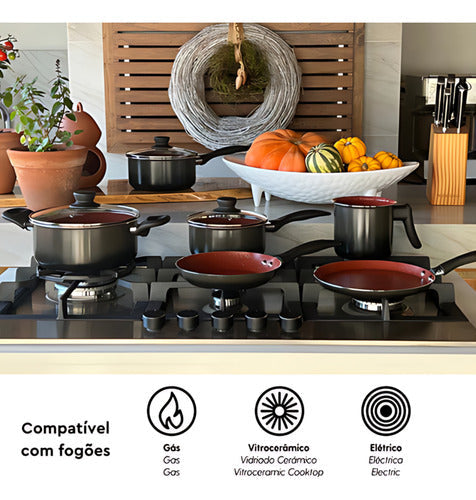 Jogo De 6 Panelas Cerâmicas Antiaderente Life Easy Brinox