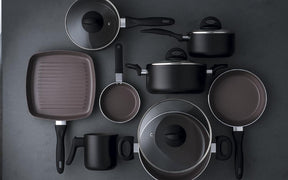 Jogo De Panelas Brinox Ceramic Life Smart Plus 8 Peças Preto