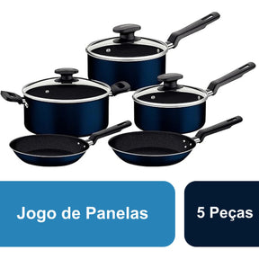 Jogo De Panelas Ravena 5 Peças Tramontina