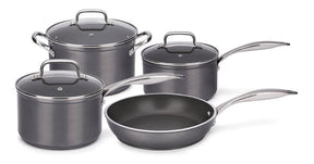 Jogo De Panelas Antiaderente Ceramic Unique Indução 4 Peças Cor Cinza