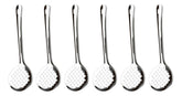 Kit 6 Escumadeiras 33cm Aço Inox Para Frituras Espumadeiras