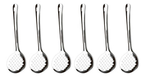 Kit 6 Escumadeiras 33cm Aço Inox Para Frituras Espumadeiras
