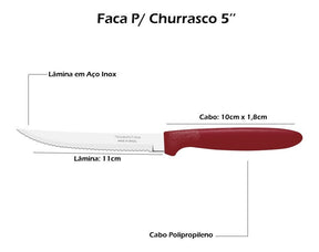 Faqueiro Inox Tramontina Ipanema 30 Peças Jogo De Talheres Cor Vermelho