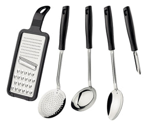 Tramontina Easy jogo de utensílios em aço Inox 5 peças cor preto
