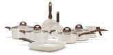 Jogo De Panelas Ceramic Life Brinox Smart Plus 8 Peças Vanil