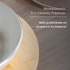 Wok Antiaderente Tampa Ø28 Ceramic Life Fogao Indução Brinox